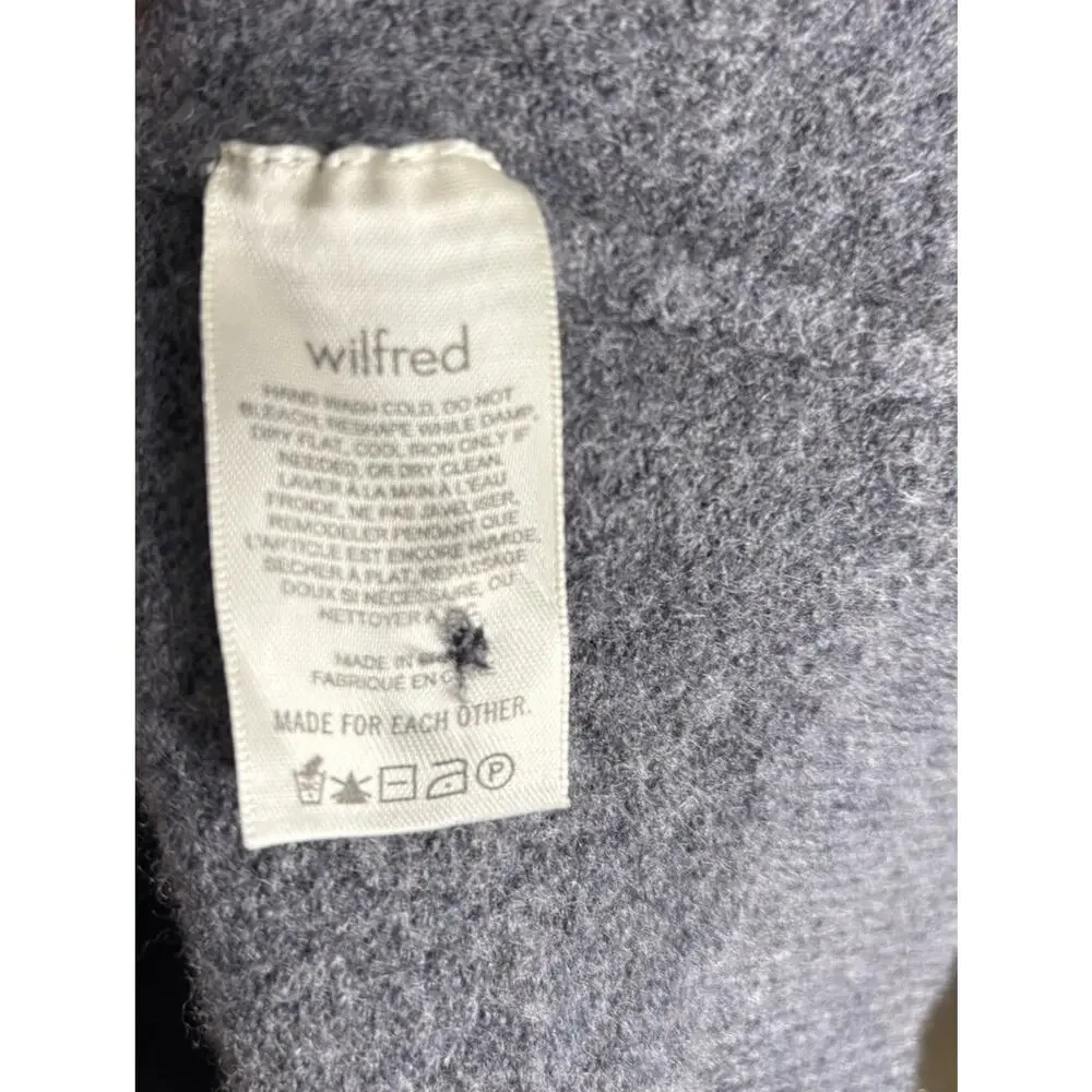Wilifred Cardigan Duster Blue Size Large Merino Wool Dusky Long Sleeves Buttons